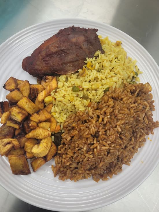 Jollof + Fried Rice