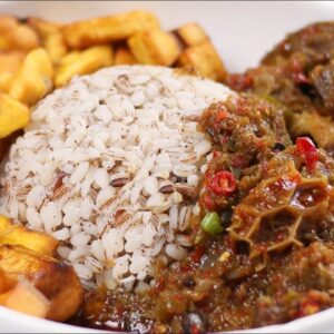 Ofada Rice And Sauce